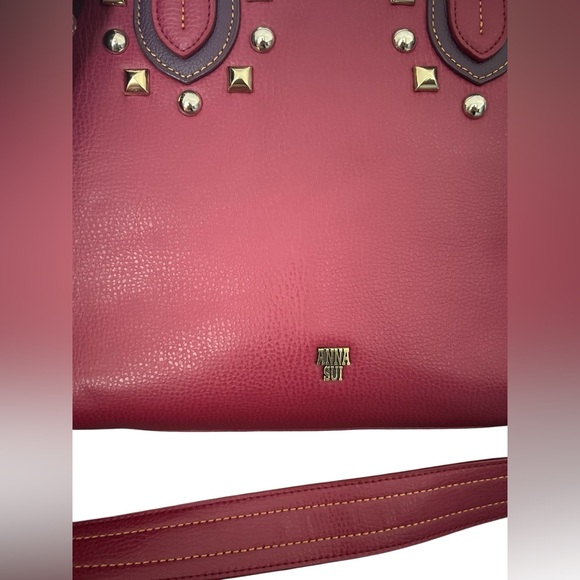 ANNA SUI Studded Leather Two-way Handbag - Picture 5 of 14